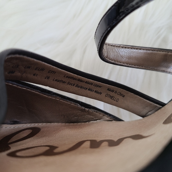 Sam Edelman Black Leather Pointed Toe Othello Heel - Picture 6 of 6